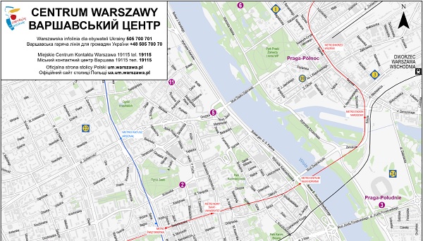 Mapy Warszawy dla obywateli Ukrainy do pobrania w PDF