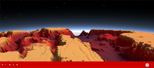 Interaktywna mapa 3D Marsa