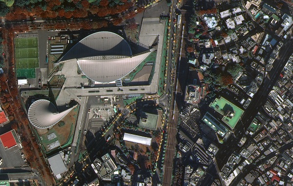 WorldView-4 - zdjęcie hali sportowej w Tokyo