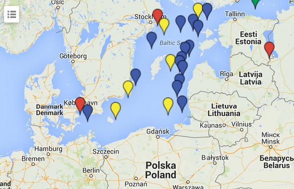 Bliskie spotkania sił NATO i Rosji na mapie