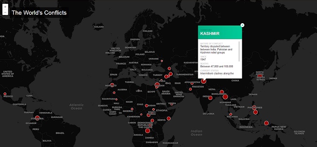 Mapa konfliktów zbrojnych na świecie
