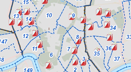 Mapa obwodów głosowania i komisji wyborczych w Krakowie