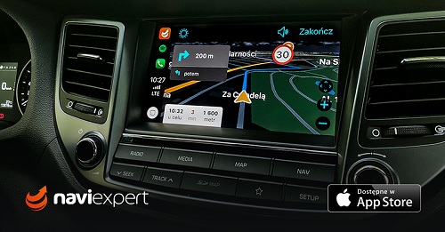 Nawigacja NaviExpert dostępna w CarPlay (fot. NaviExpert)