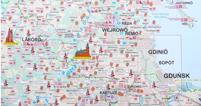 Fragment zgłoszonej mapy historyczno-kulturowej Pomorza Nadwiślańskiego