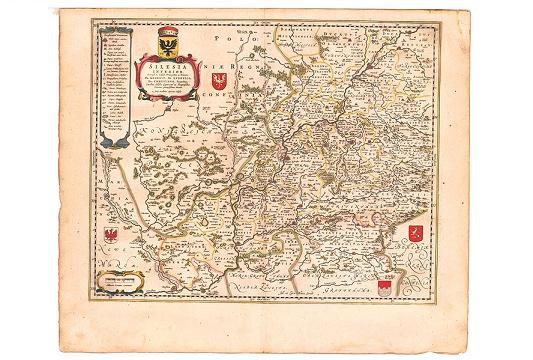 Mapa Śląska według Jonasa Scultetusa z 1645 (fot. Wikipedia)