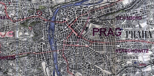 Mapa Pragi z 1927 roku