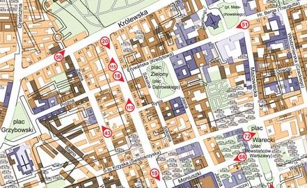 Fragment mapy Warszawy Williama Lindleya