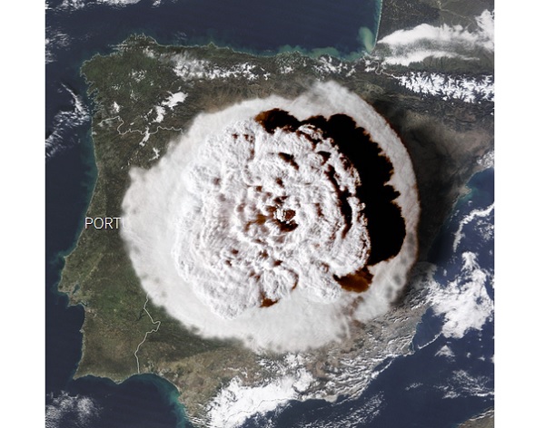 Jak wielka była erupcja wulkanu Hunga Tonga?