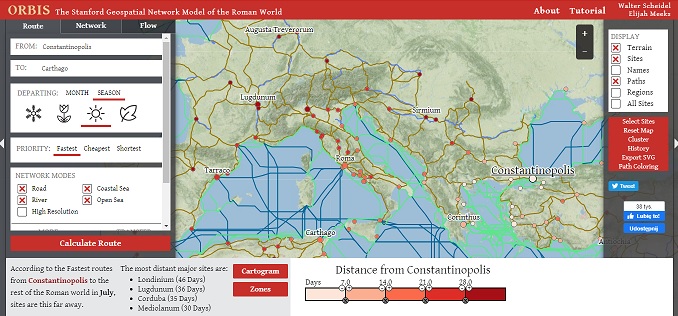 Wszystkie drogi prowadzą do Rzymu? Mapa starożytnego imperium z kosztami transportu
