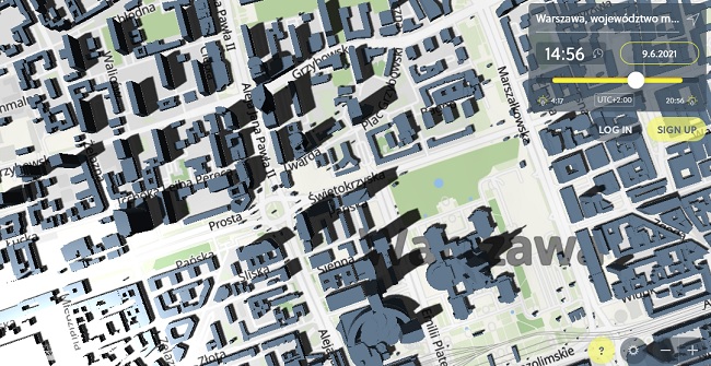 Shadowmap: Mapa zacienienia budynkami