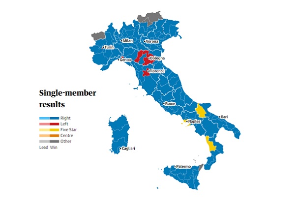 Jak głosowali Włosi? Wyniki na mapie