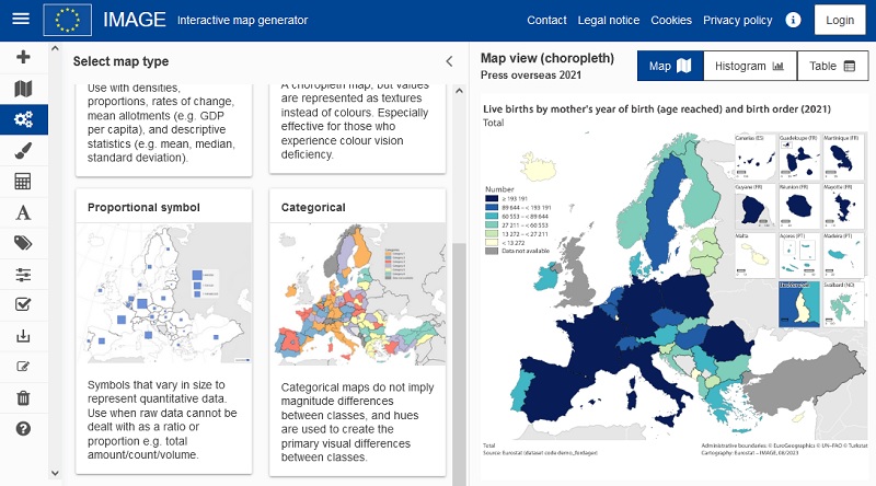 Eurostat udostępnia generator map statystycznych