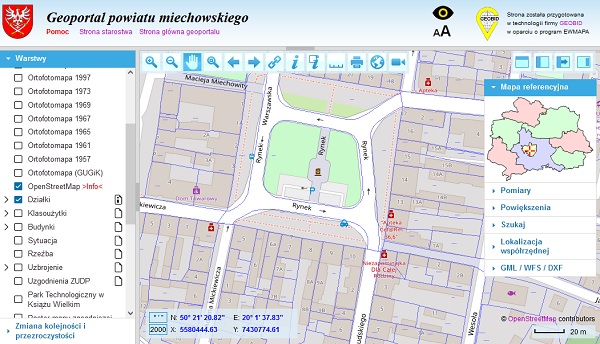 Geoportal Powiatu Miechowskiego (fot. http://miechow.geoportal2.pl/)