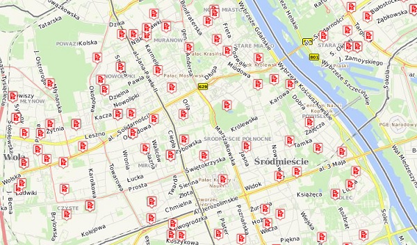 Mapa lokali wyborczych w Warszawie