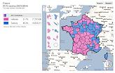 francja wybory mapa front