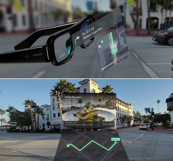 Nawigacja AR w okularach Snap Specs (fot. Mapbox) Nawigacja AR w okularach Snap Specs (fot. Mapbox)