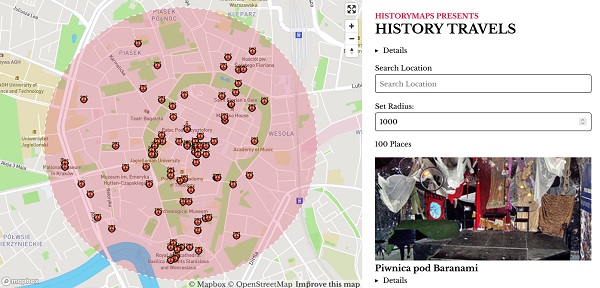 Zabytki Krakowa na mapie (fot. History Travels) 