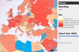 Mapa wydatków na zbrojenia. Które kraje wydają najwięcej?