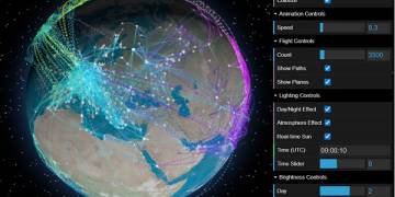 Flight Tracker - efektowna wizualizacja 3D ruchu lotniczego 