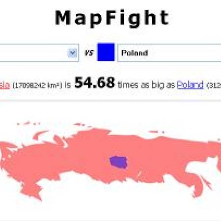MapFight - porównaj powierzchnie państw